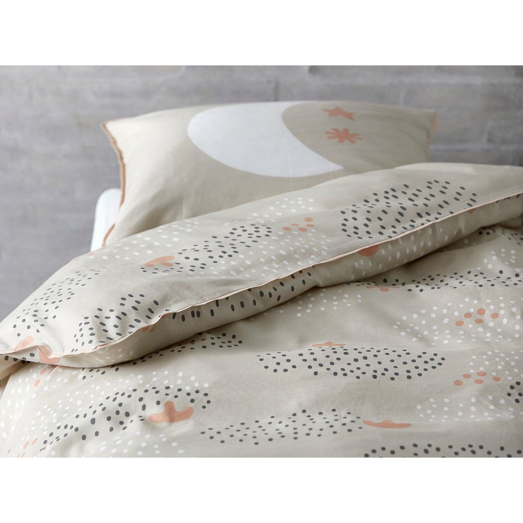 Södahl Raundrops sängkläder 140x100/40x45 cm, pastell