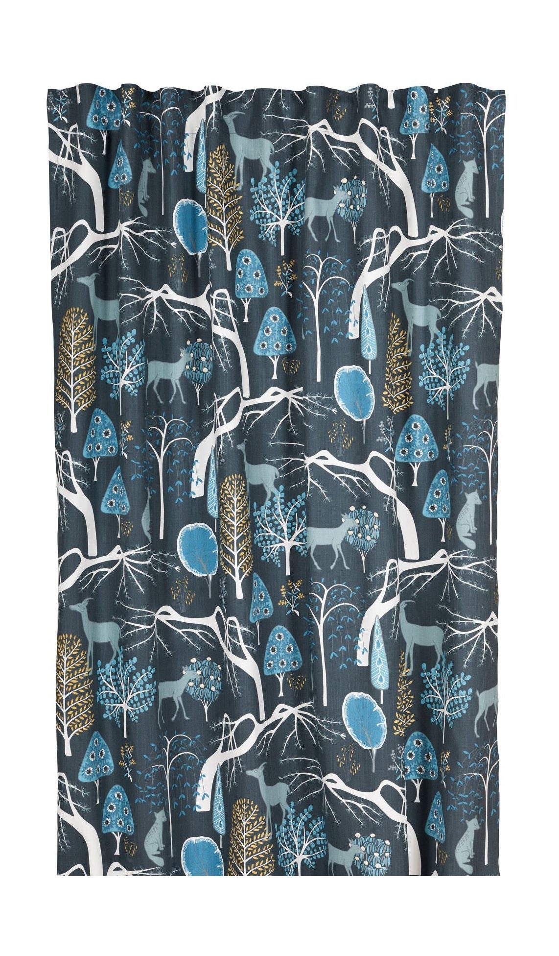Spira sagoskog gardiner med multi -tap, blå