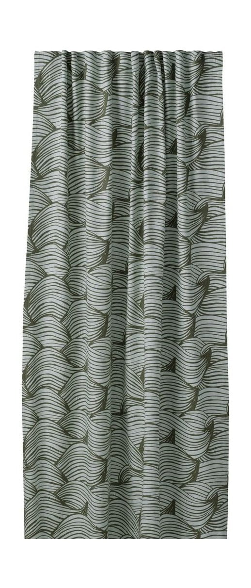 Spira våg gardiner med multi -tap, grön