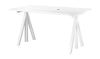 String Furniture Fungerar höjd justerbar skrivbord 78x140 cm, vit laminat