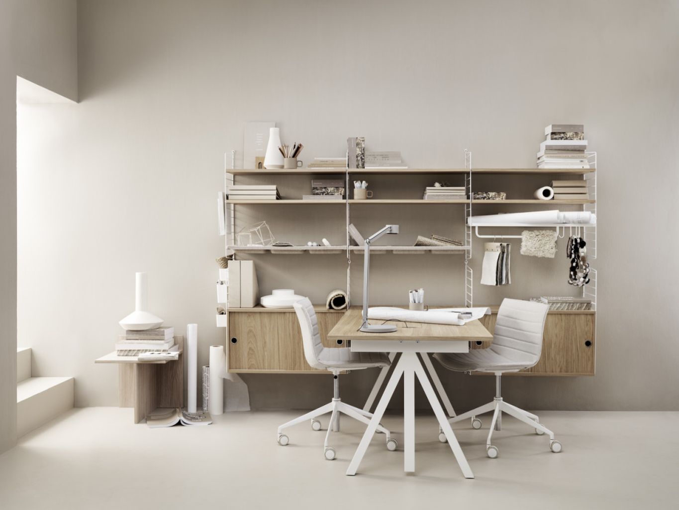 String Furniture Fungerar höjd justerbar skrivbord ek, 78x160 cm