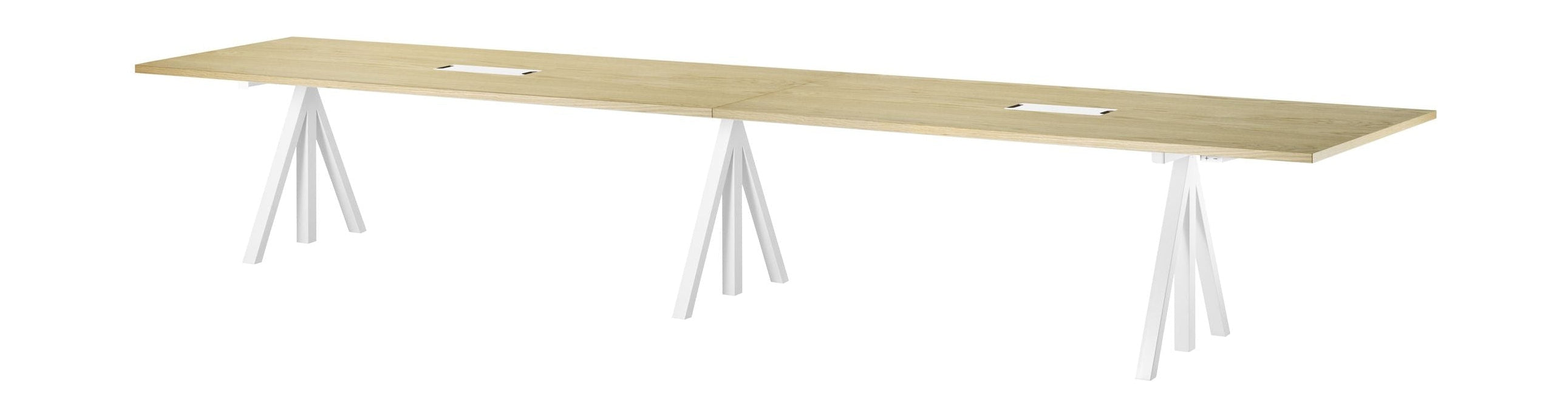 String Furniture Fungerar höjd justerbar mötesbord ek, 90x180 cm