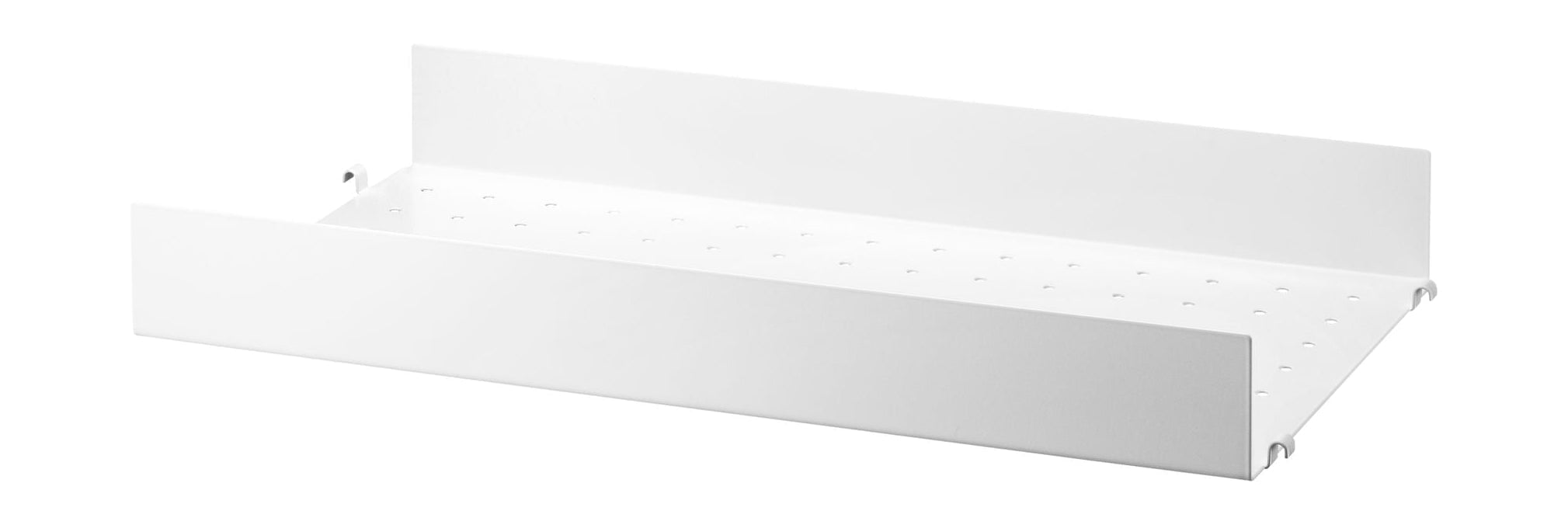 String Furniture Strängsystemets metallhylla med högkant 30x58 cm, vit