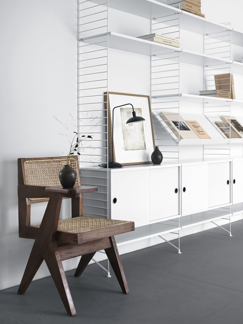 String Furniture Strängsystem golvpanel 30x200 cm beige, 2 st.