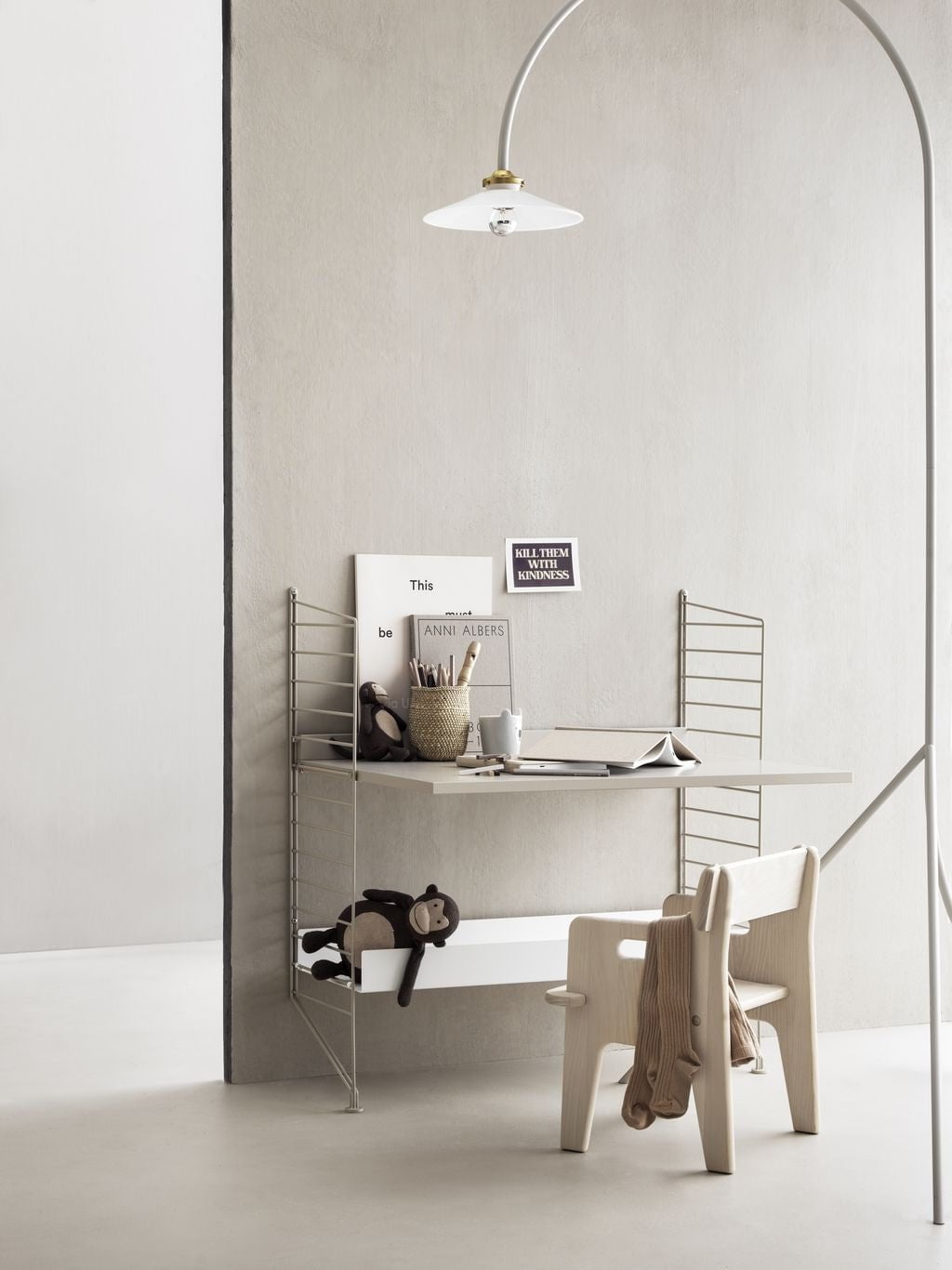 String Furniture Strängsystemets golvpanel 30x85 cm, beige