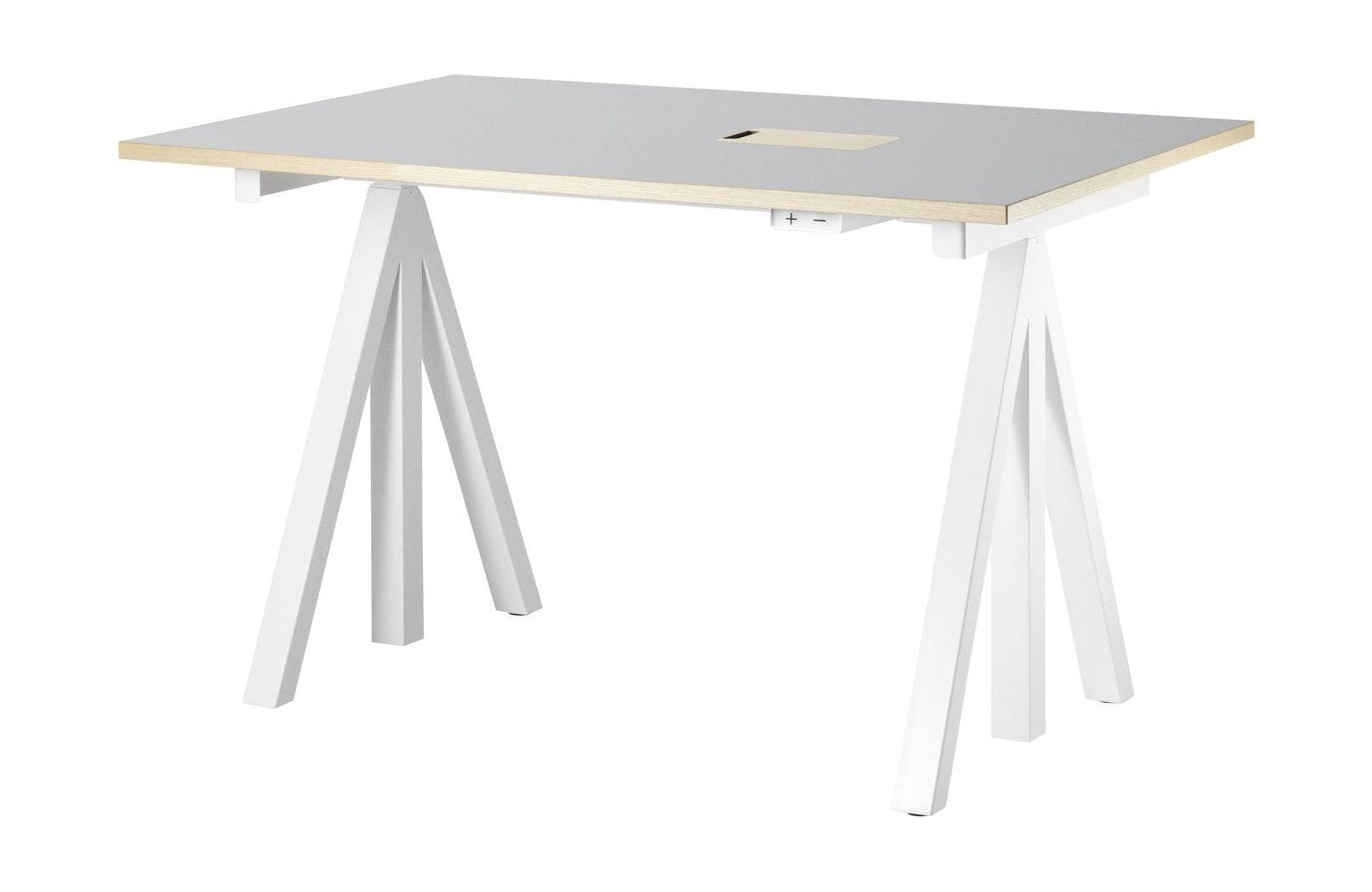 String Furniture Fungerar skrivbord 78x120 cm, ljusgrå linoleum