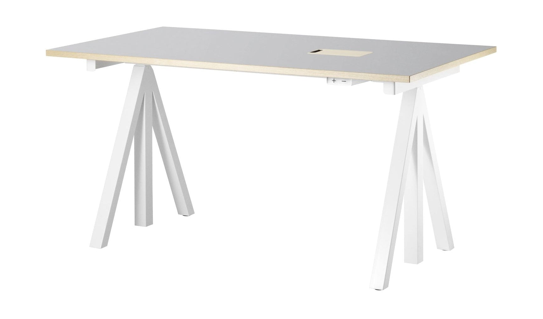 String Furniture Fungerar skrivbord 78x140 cm, ljusgrå linoleum