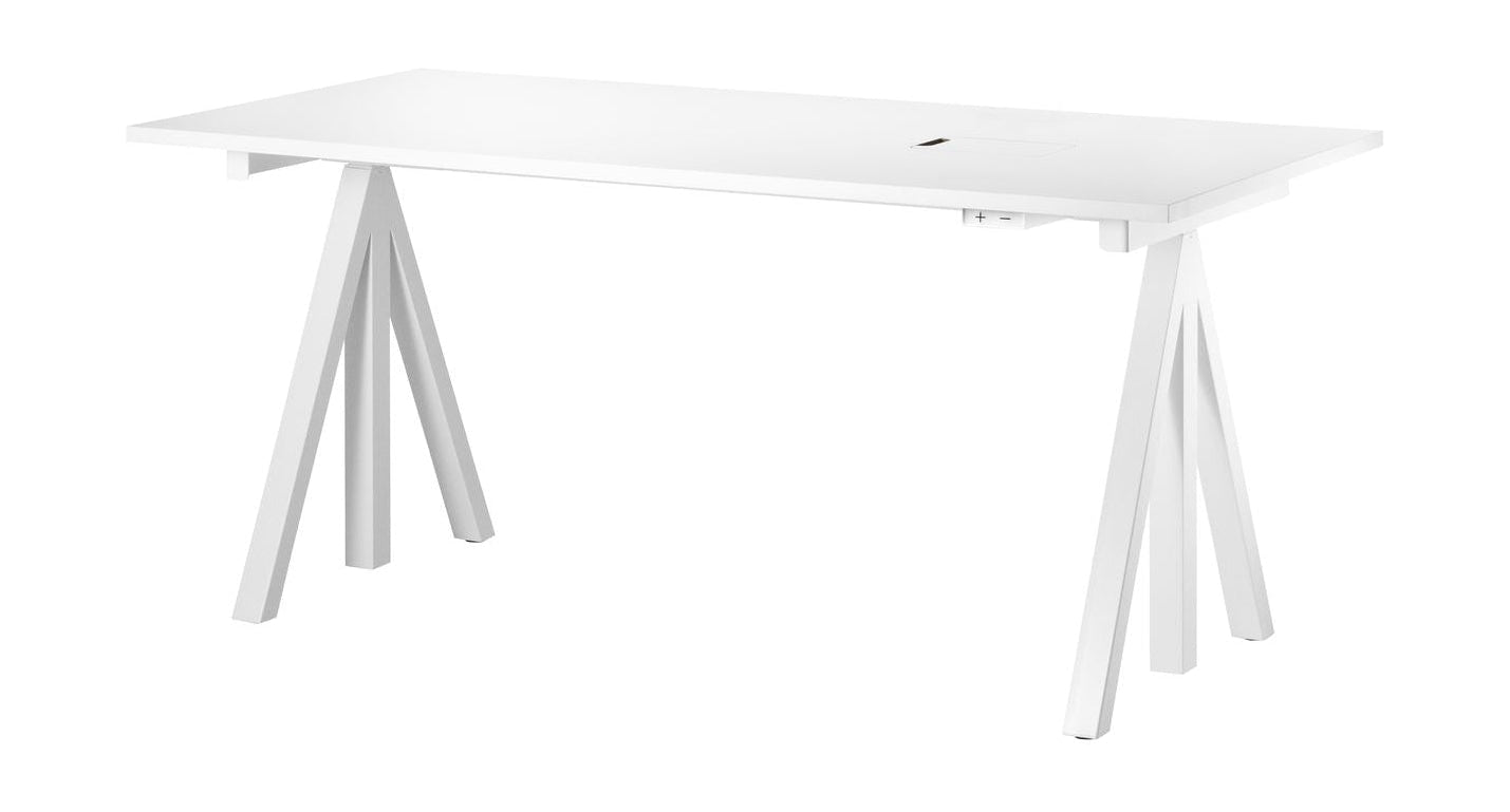 String Furniture Fungerar skrivbord 78x160 cm, vitt laminat