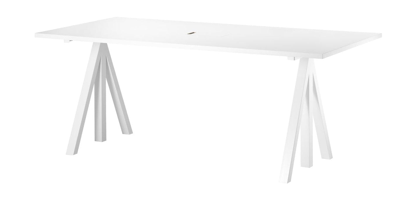 String Furniture Fungerar skrivbordet 90x180 cm, vitt laminat