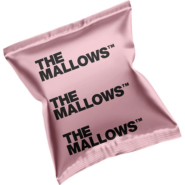 The Mallows Marshmallows med jordgubbar och svartkörande flödespack, 5G