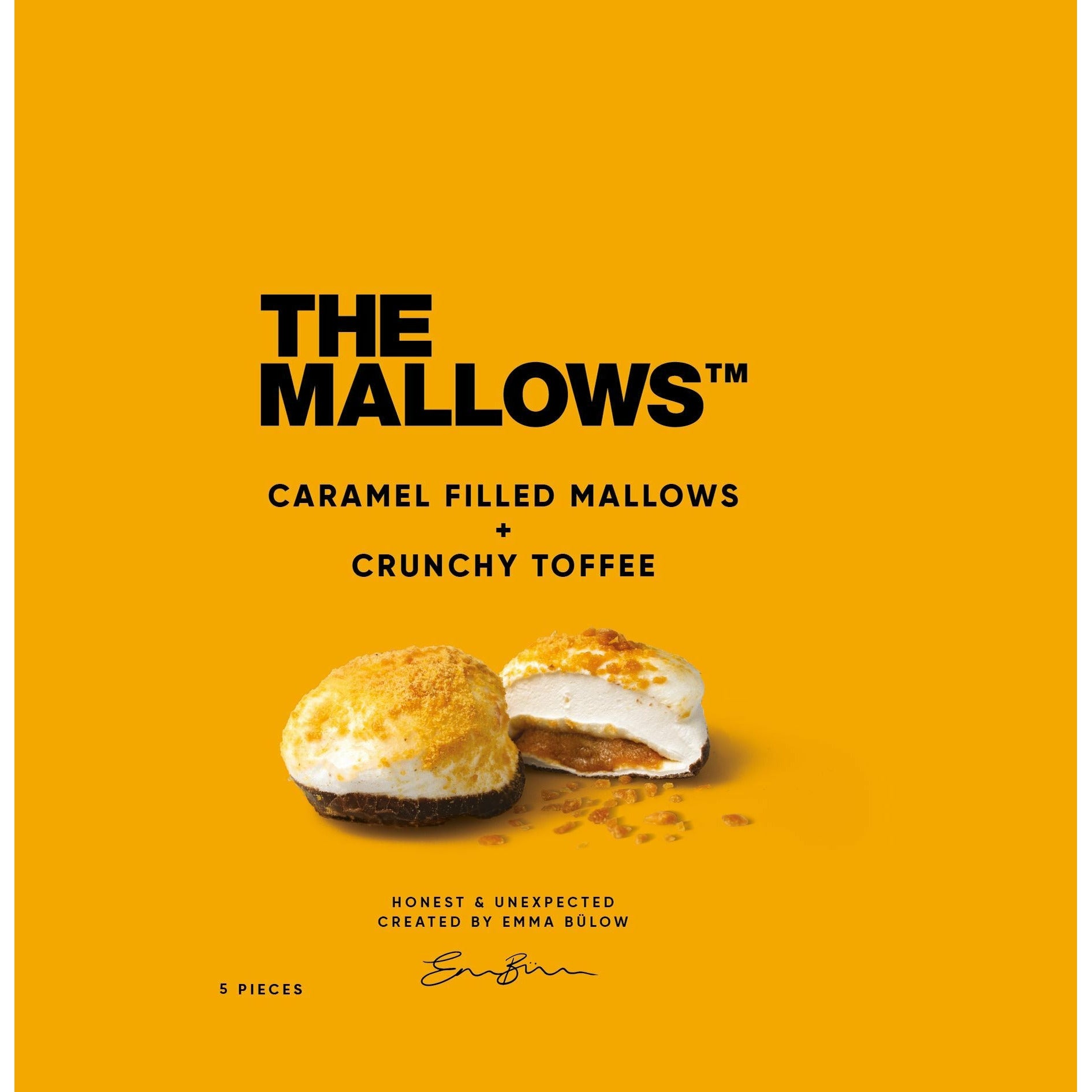 The Mallows Skumfiduser med Karamelfyld - Crunchy Toffee, 55g