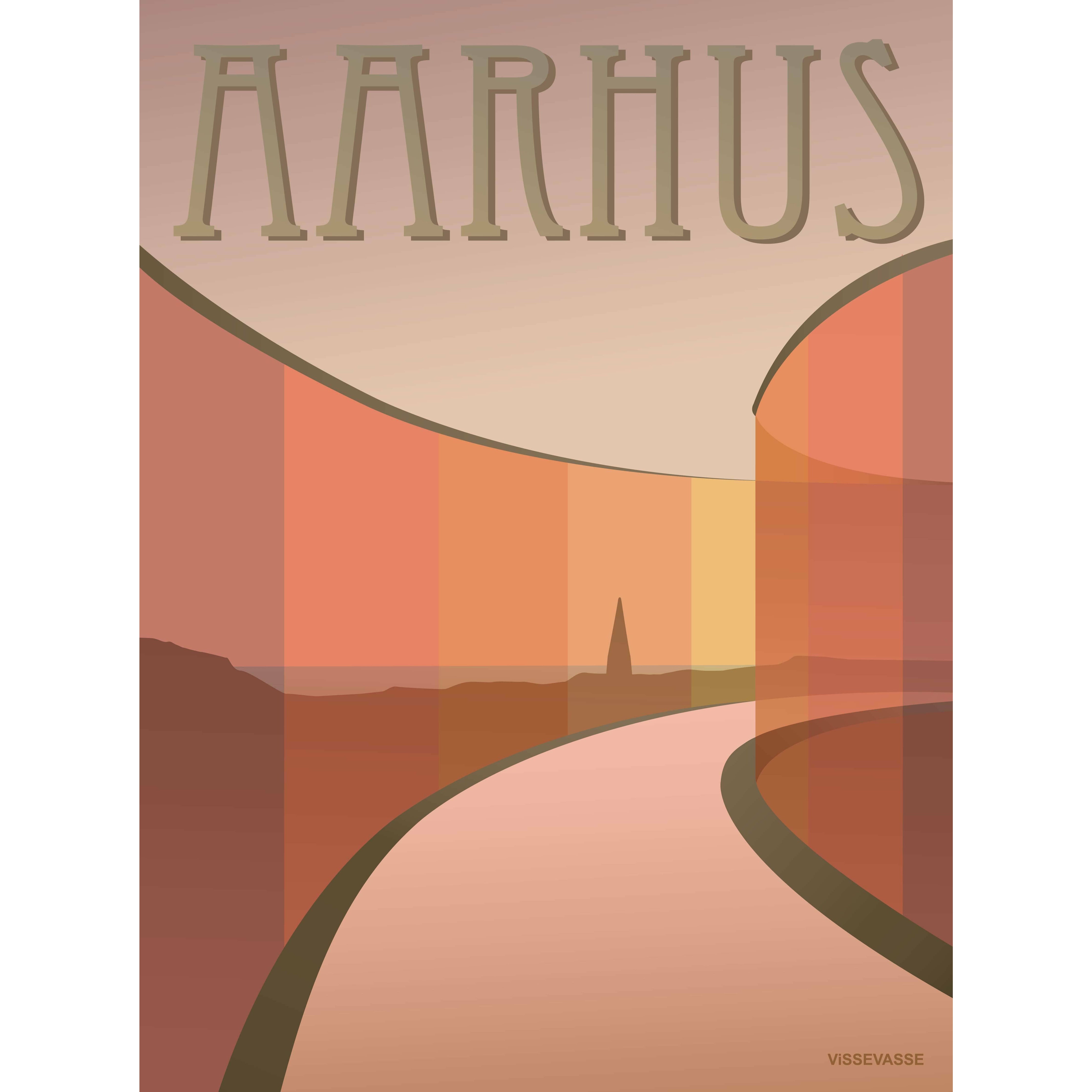 Vissevasse Aarhus aros affisch, 50x70 cm