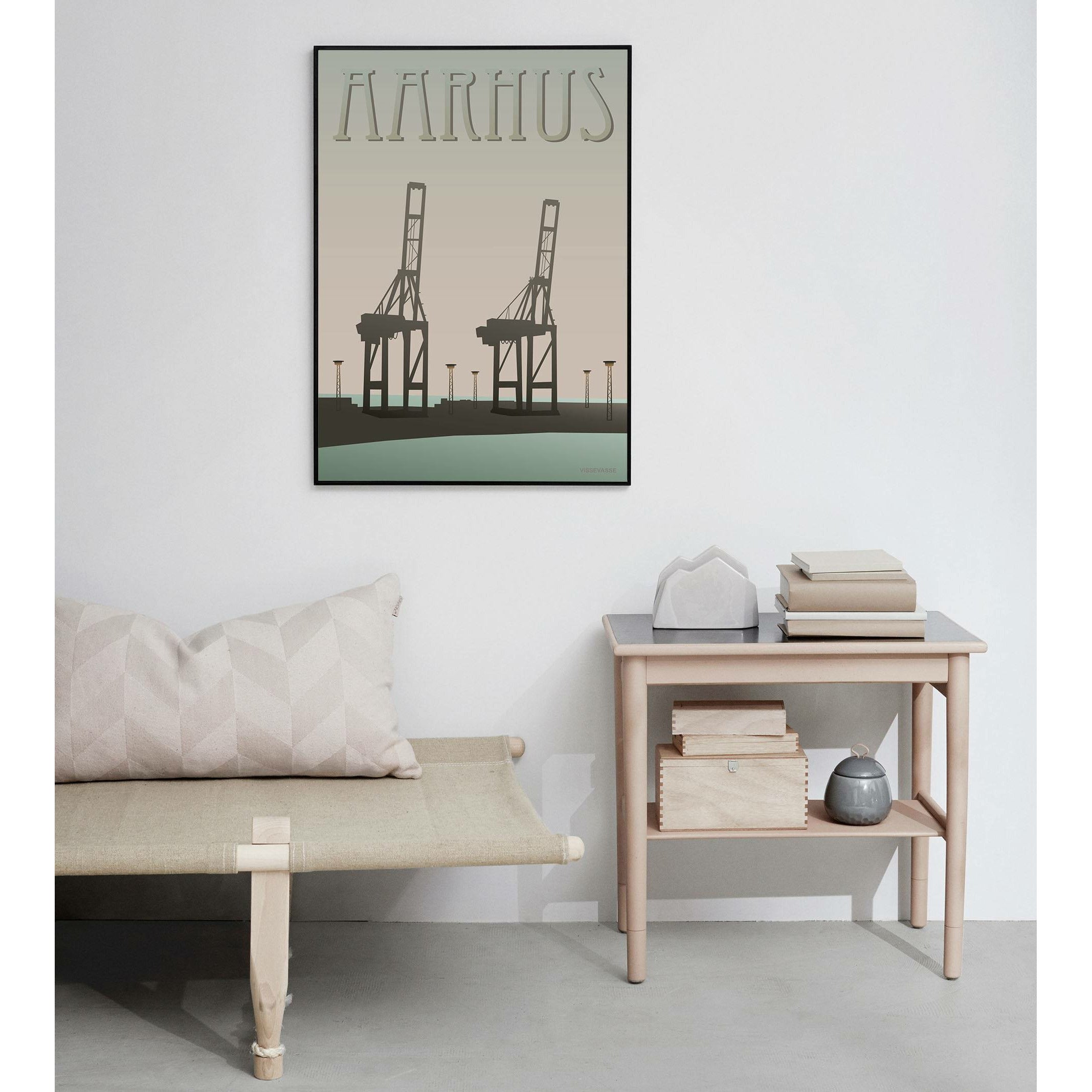 Vissevasse Aarhus Havnen Plakat, 50X70 Cm