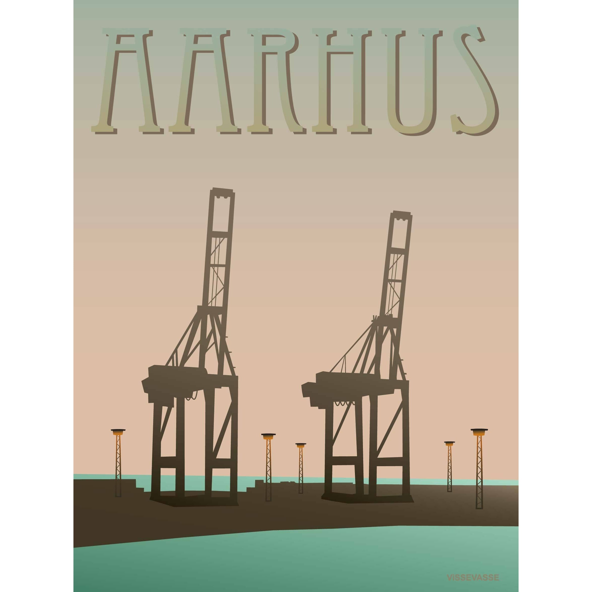 Vissevasse Aarhus hamnposter, 70x100 cm