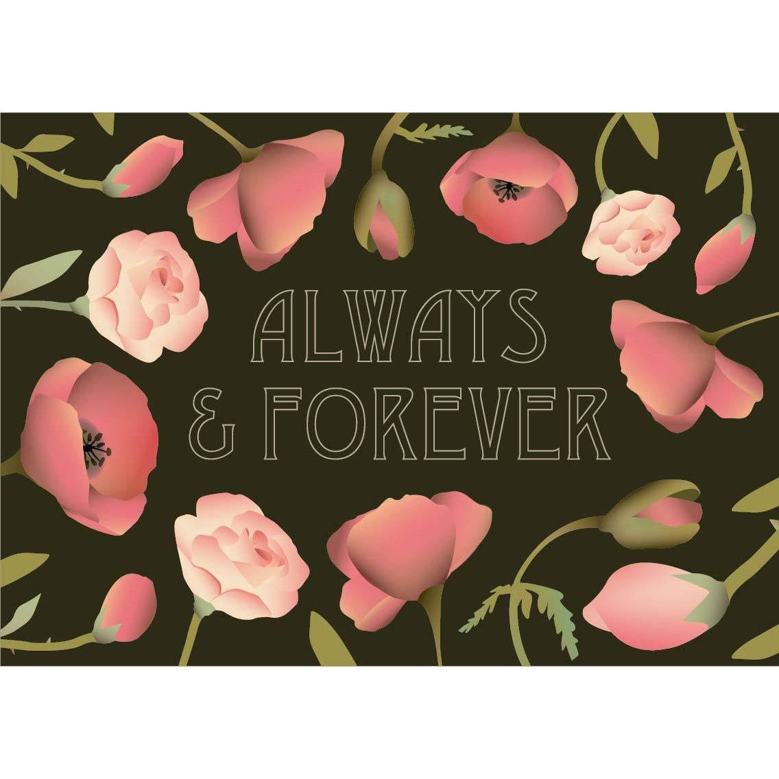 Vissevasse Alltid & Forever Flower Bouquet -diagram, 10.5x15cm