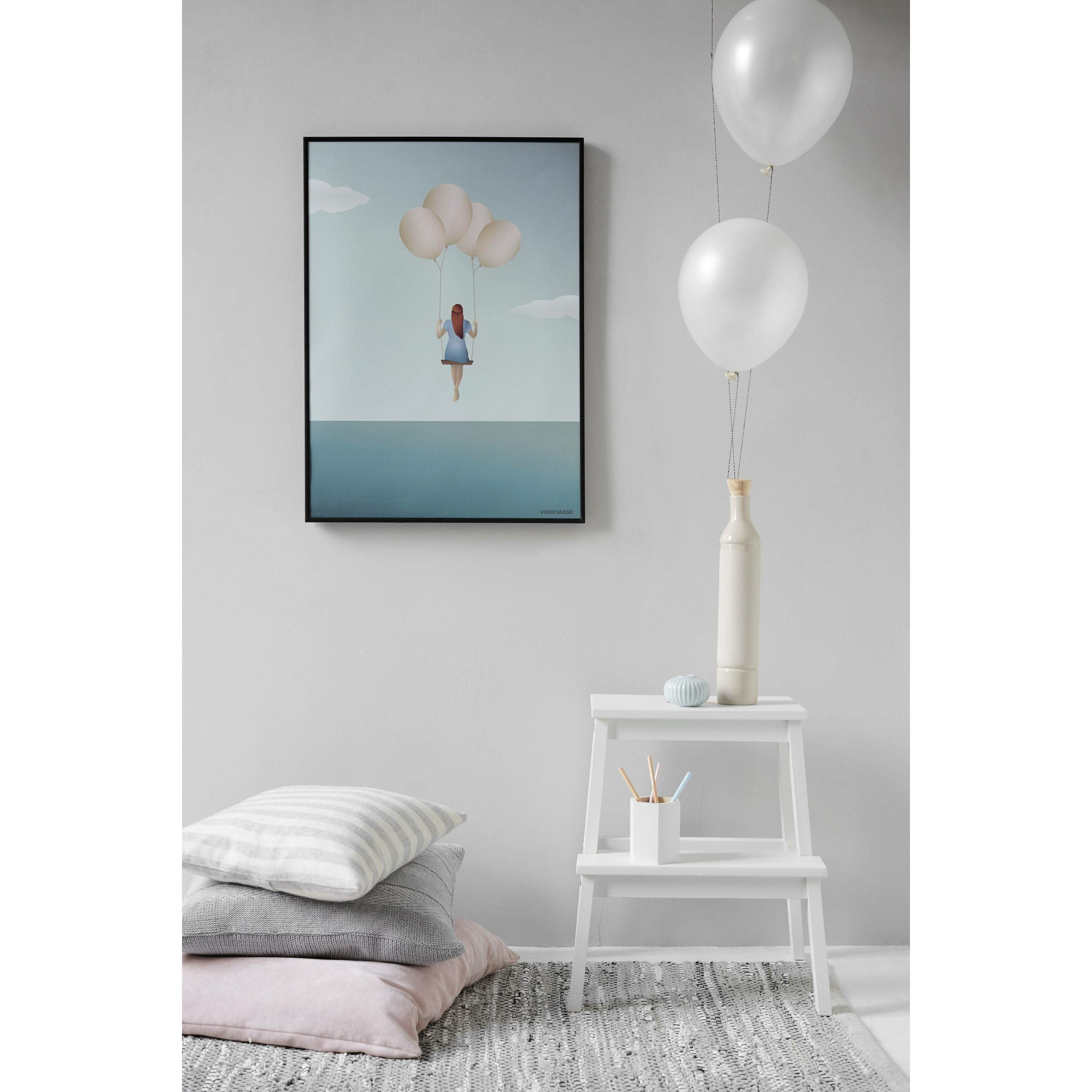 Vissevasse Balloon Dream -affisch, 50x70 cm