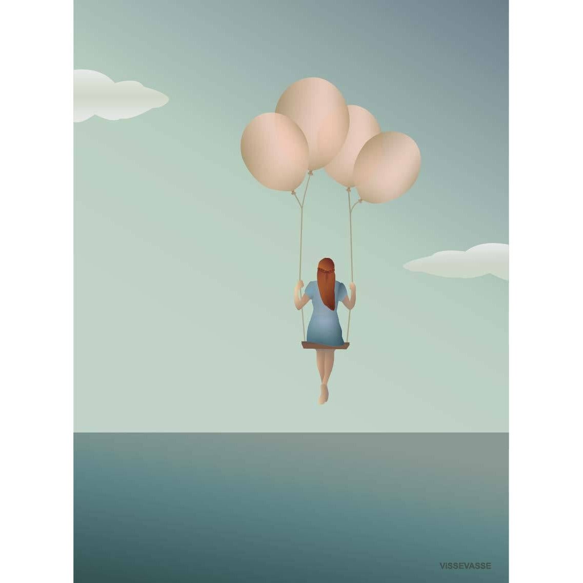Vissevasse Balloon Dream -affisch, 50x70 cm