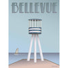 Vissevasse Bellevue Livreddertårnet Plakat, 15X21 Cm