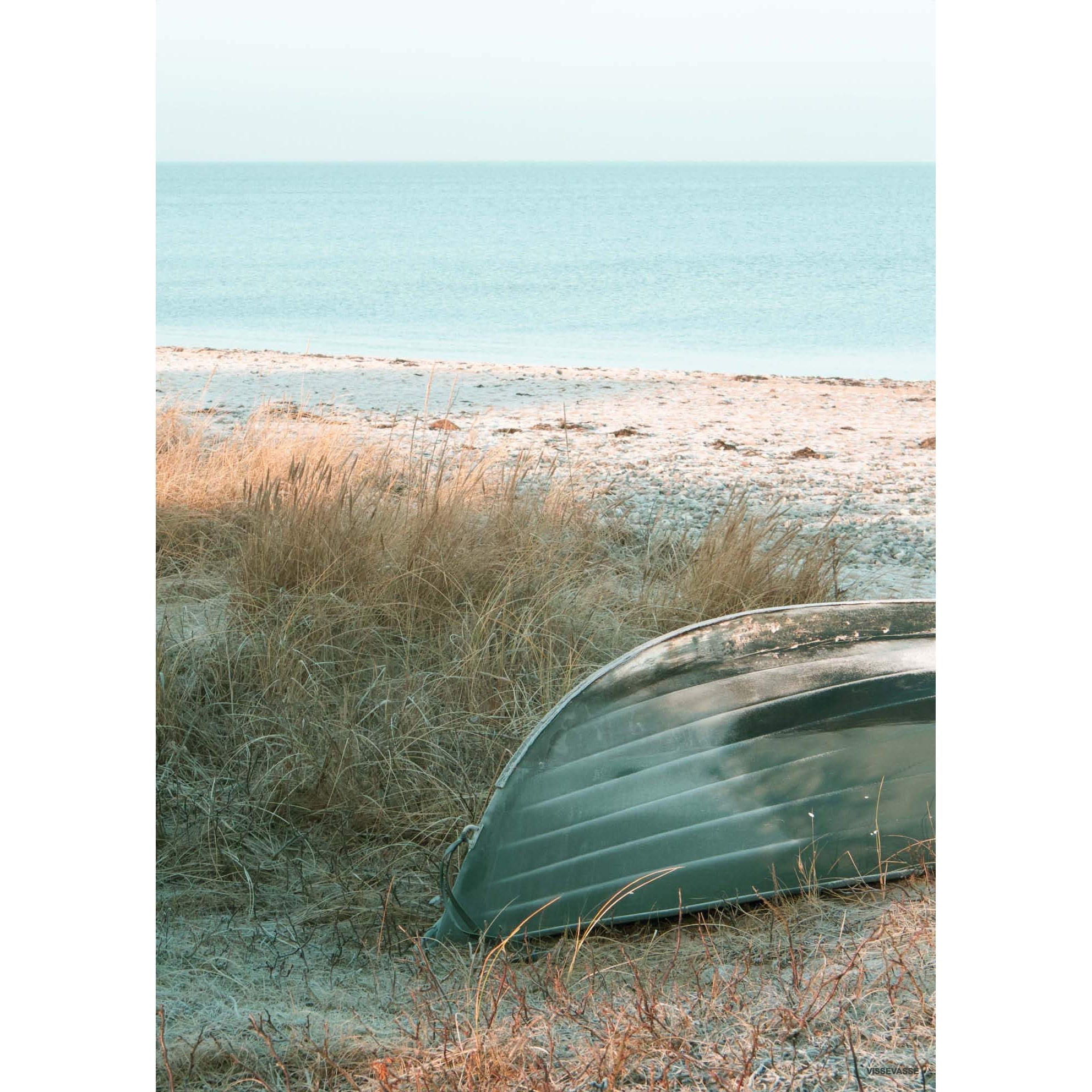 Vissevasse Båt på strandsaffischen, 50x70 cm