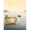 Vissevasse Boy In A Boat Plakat, 50X70 Cm