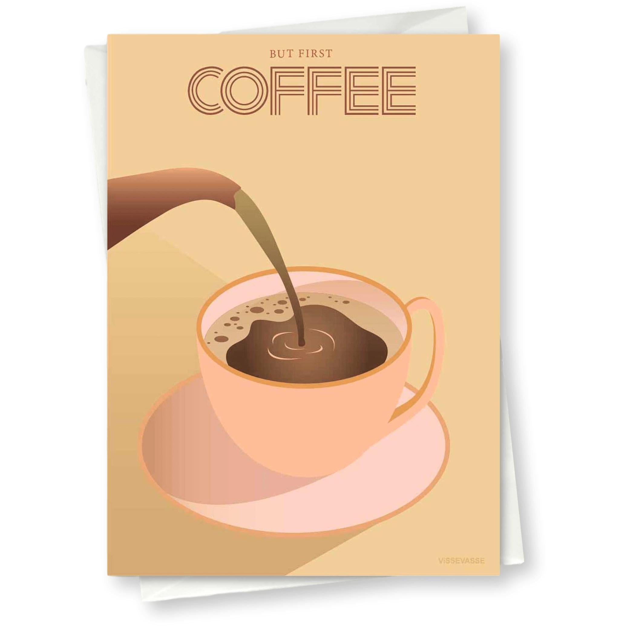 Vissevasse Men första kaffekort, 10x15 cm