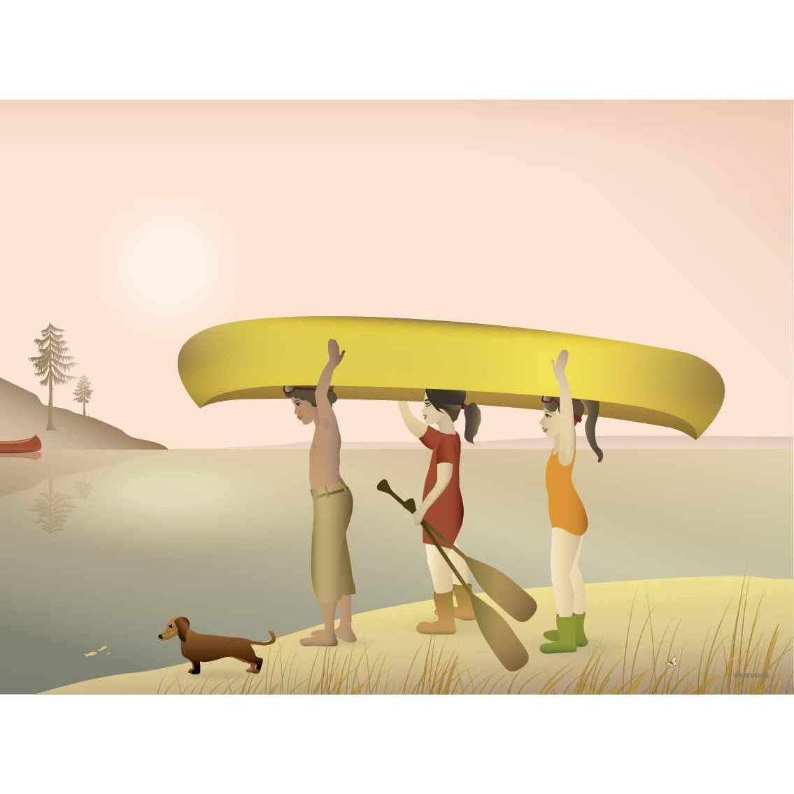 Vissevasse Canoe Plakat, 15X21 Cm