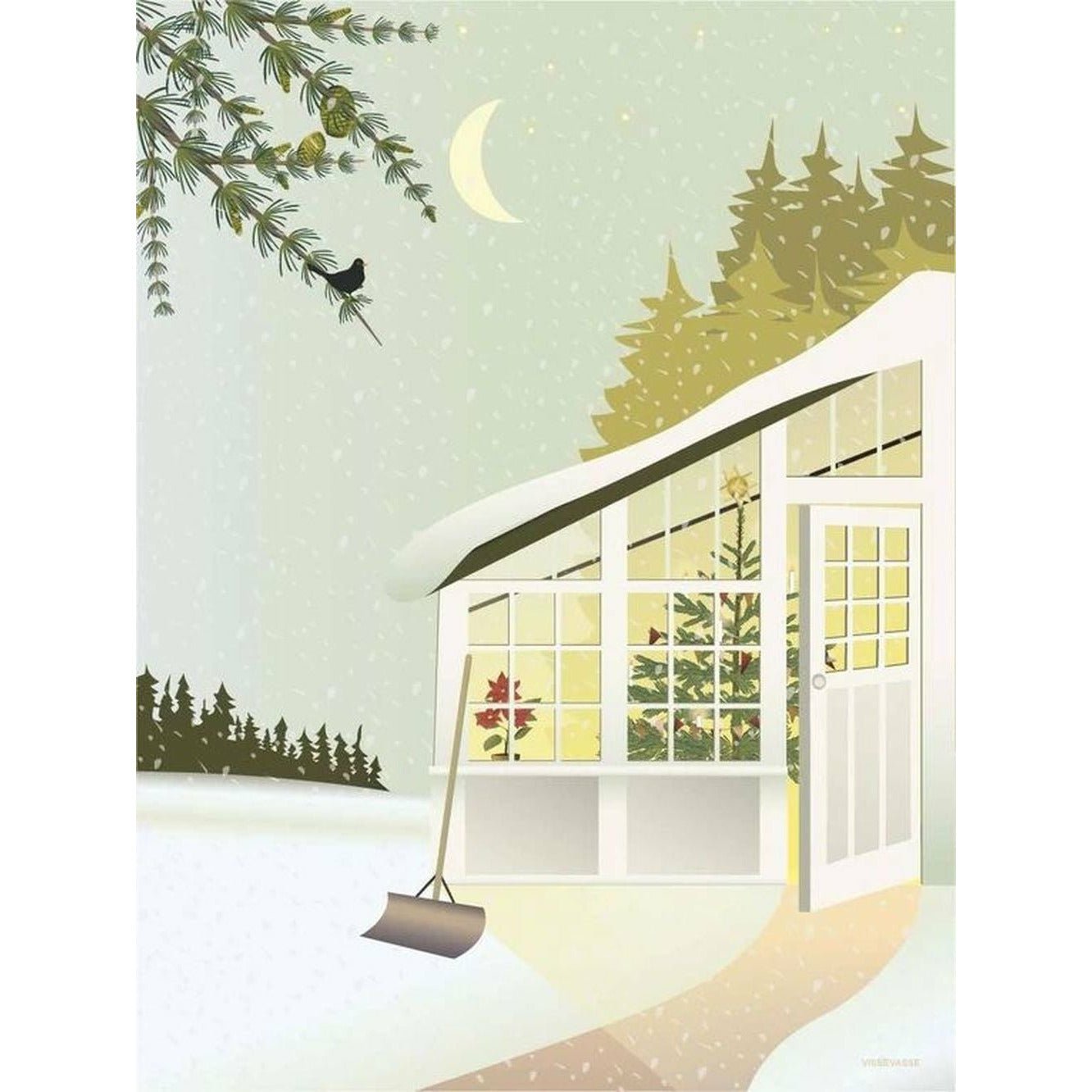 Vissevasse Christmas In The Greenhouse Plakat, 15X21 Cm