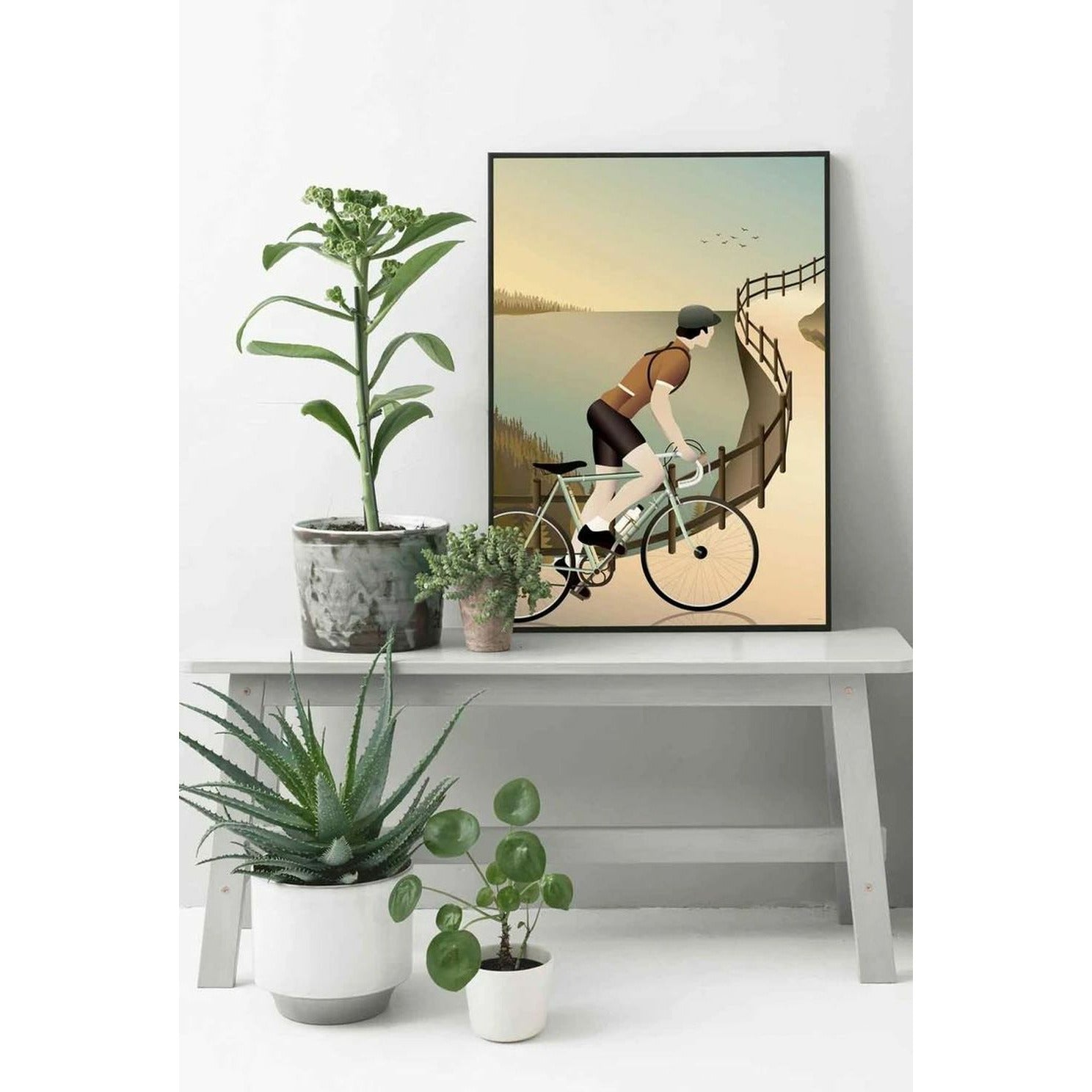 Vissevasse Cykling i The Hills -affischen, 30x40 cm