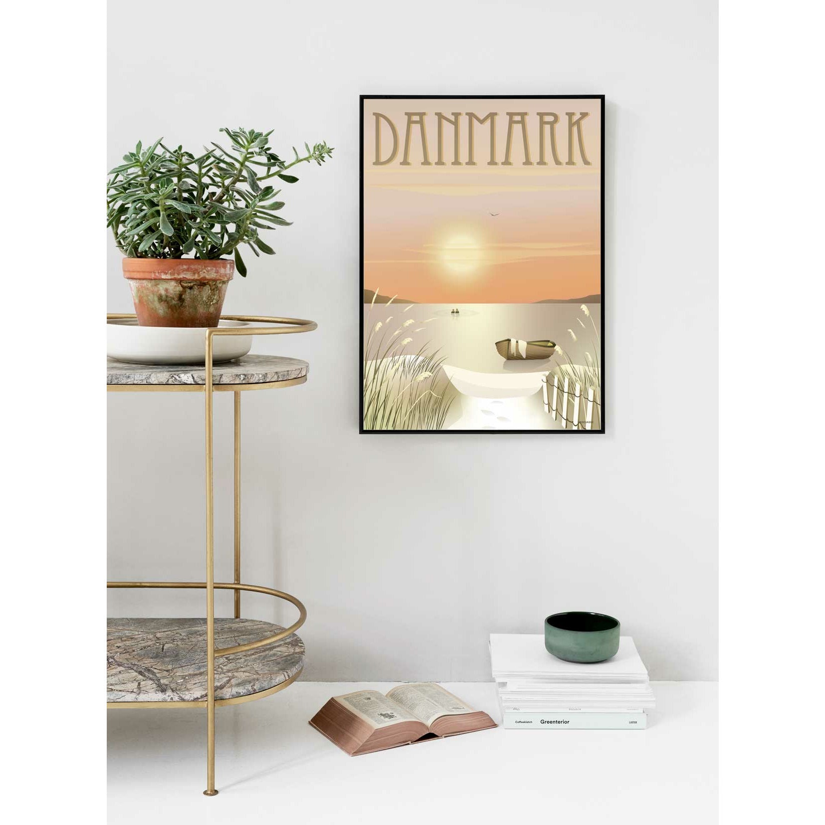 Vissevasse Danmark Dunes -affisch, 30x40cm