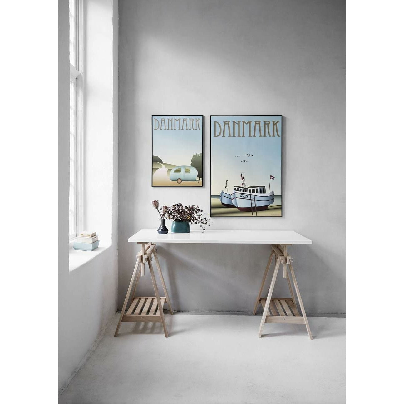 Vissevasse Danmark fiskebåtar affisch, 70x100 cm