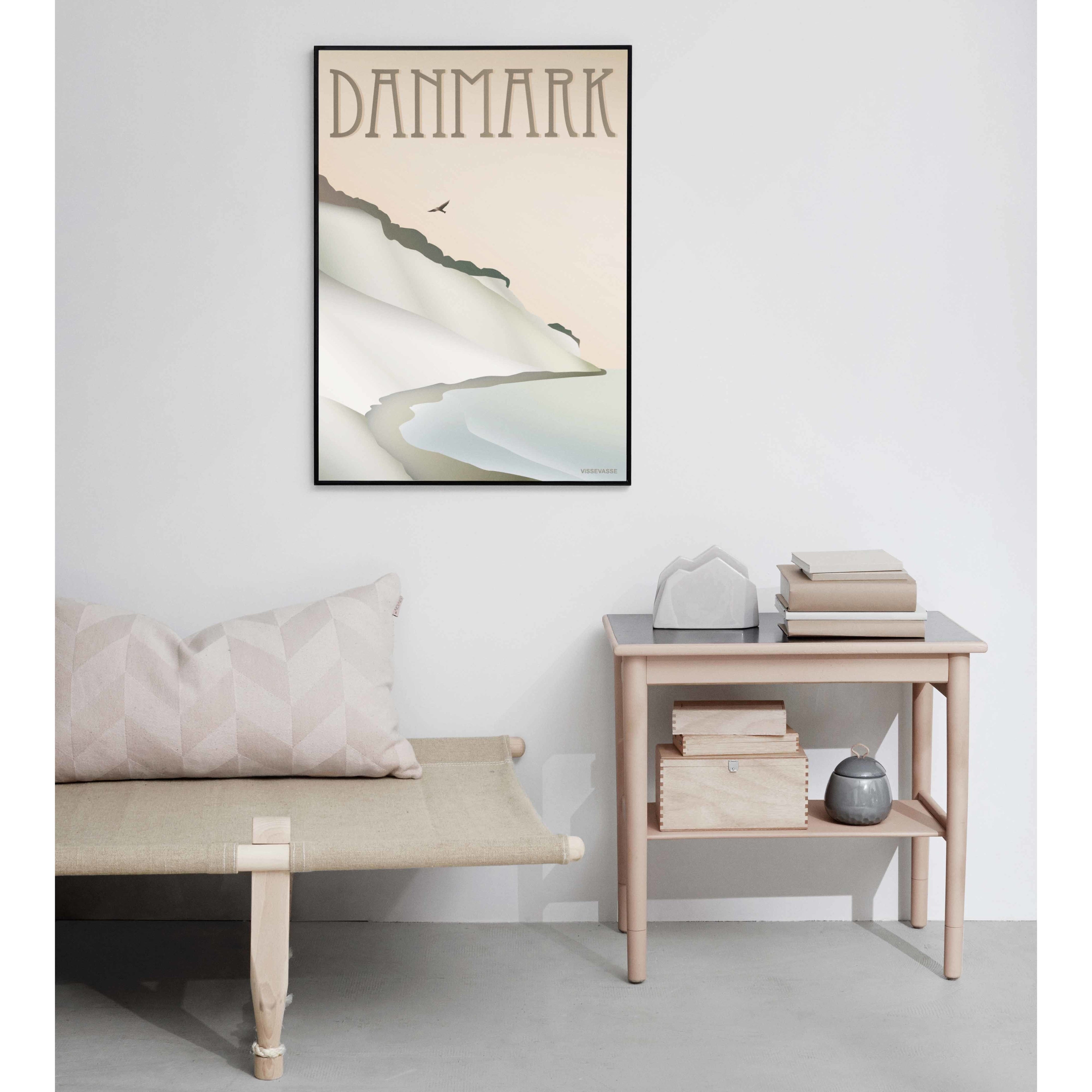 Vissevasse Danmark Klinten -affisch, 15x21 cm