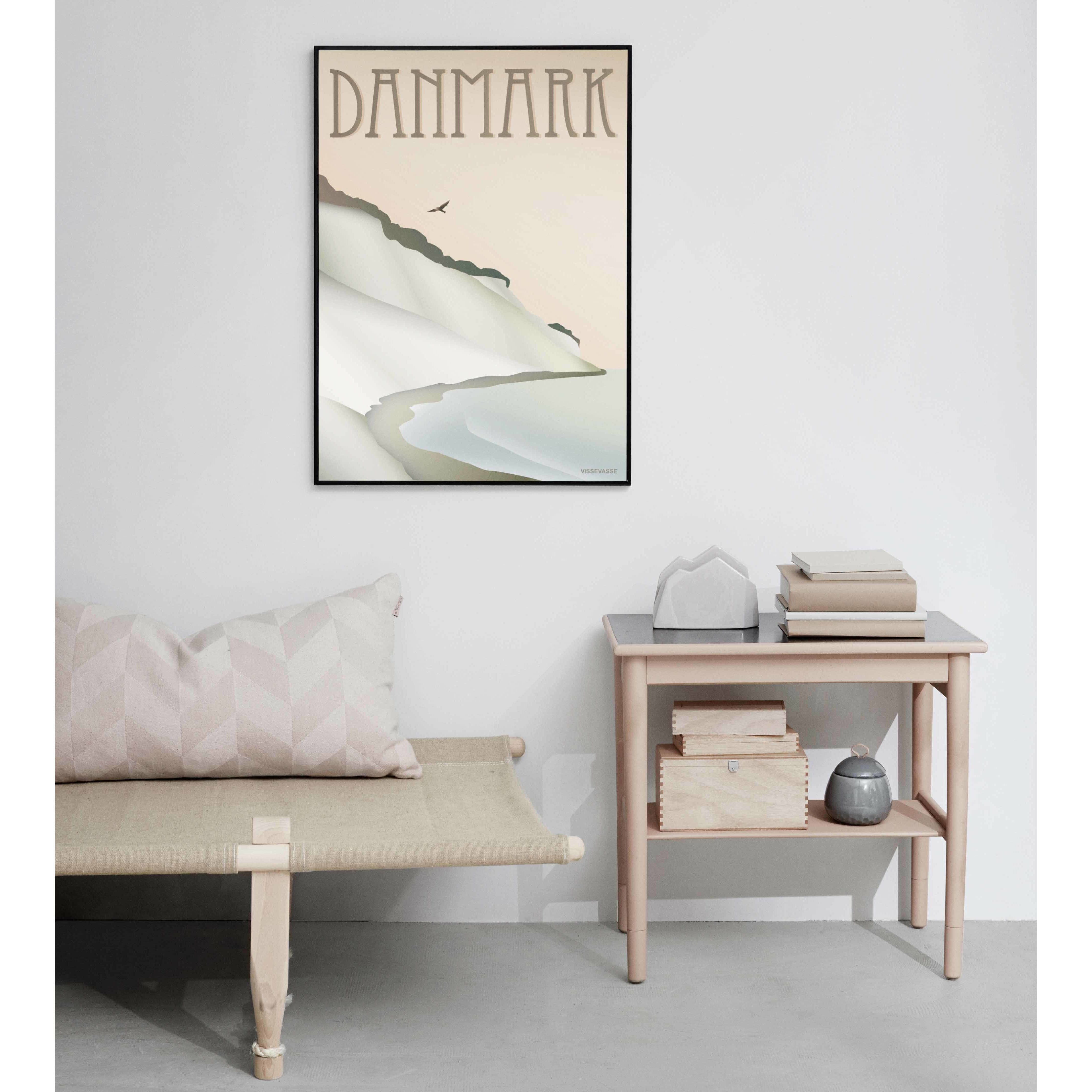 Vissevasse Danmark Klinten -affisch, 30x40 cm