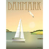 Vissevasse Danmark Sailing Boat Poster, 30x40 cm