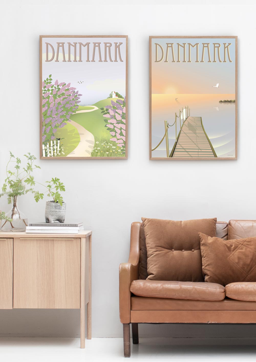 Vissevasse Danmark Badebroen Plakat, 50x70 cm