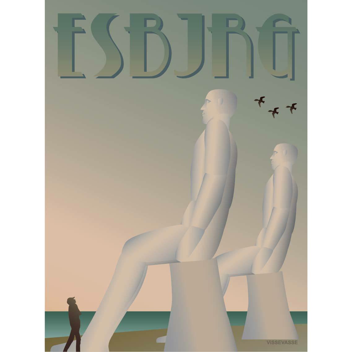 Vissevasse Esbjerg män affisch, 30x40 cm