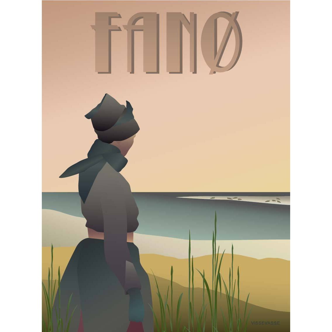 Vissevasse Fanø Girl Poster, 15x21 cm