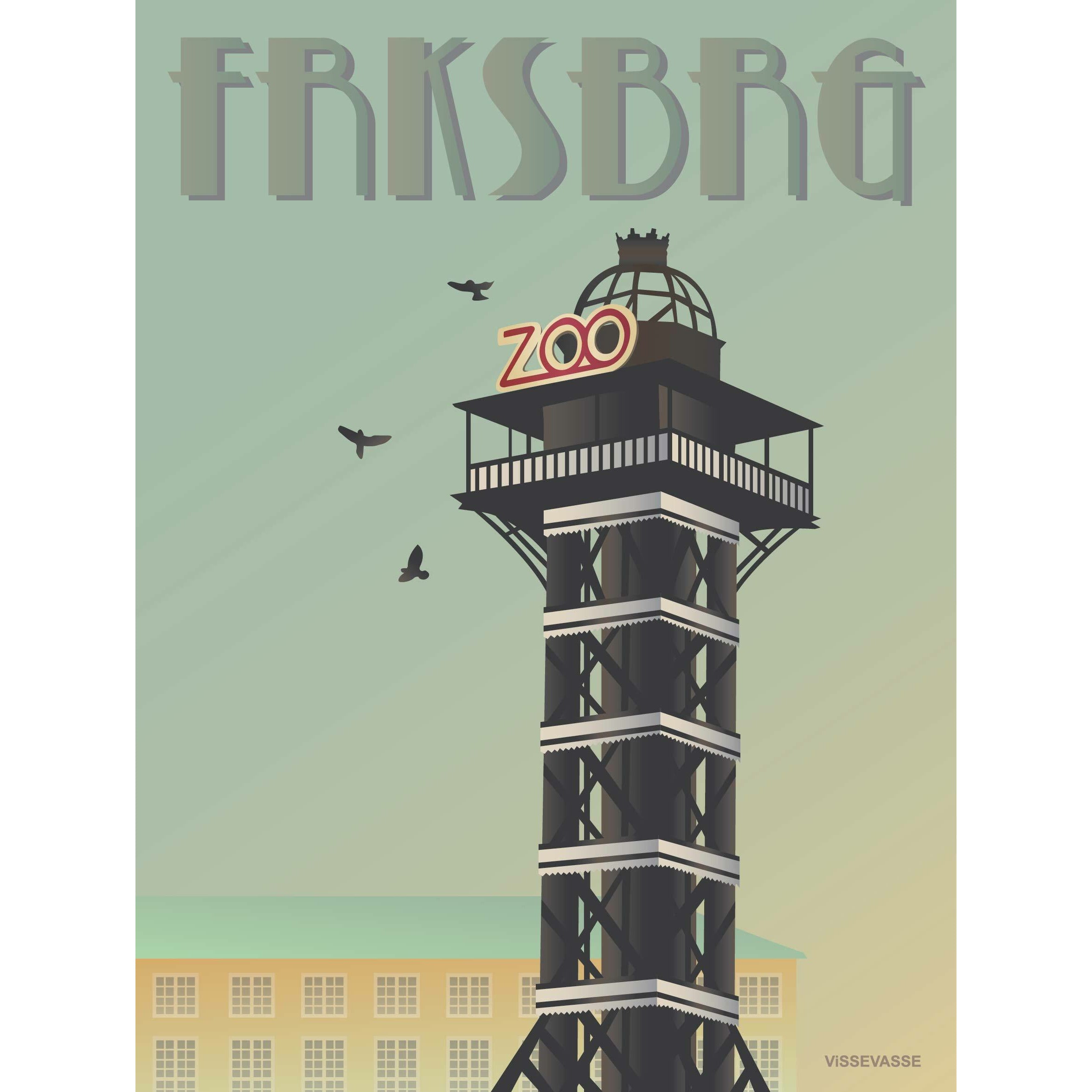 Vissevasse Frederiksberg Zoot Tower -affisch, 50x70 cm