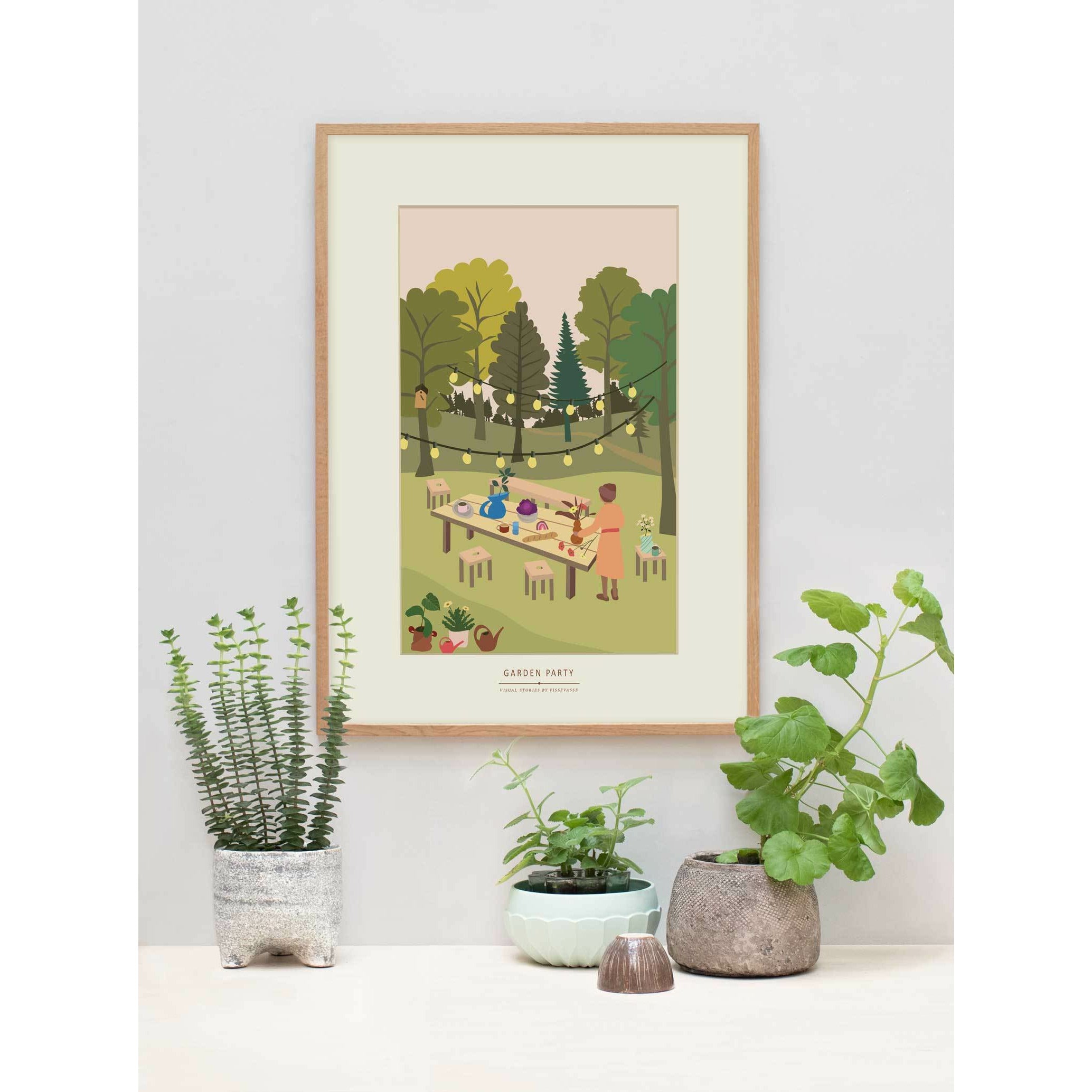 Vissevasse Garden Party Plakat, Limited Edition, 50x70 cm