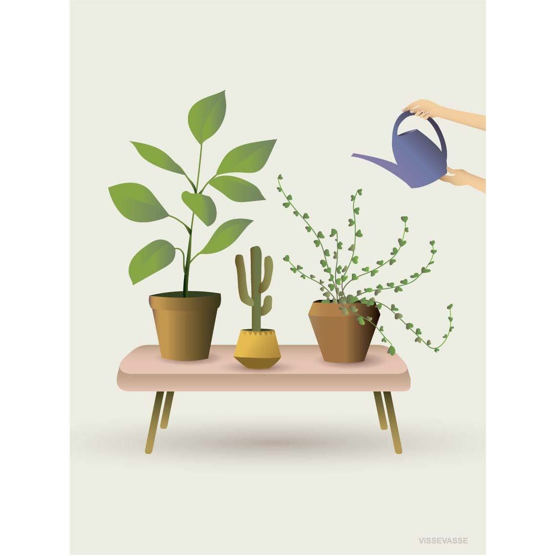 Vissevasse Växande växter affisch, 50x70 cm