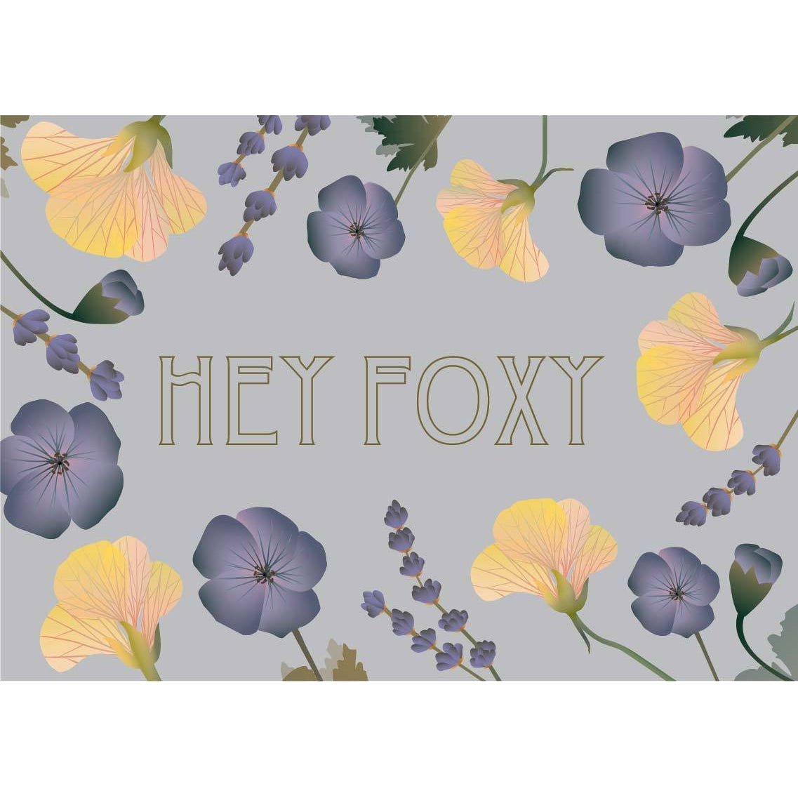 Vissevasse Hey Foxy Flower Bouquet Anledningskort, 10,5x15cm