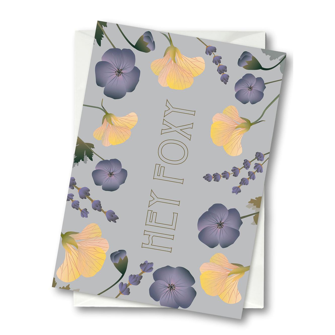 Vissevasse Hej Foxy Flower Bouquet höjer kortet, 10.5x15cm