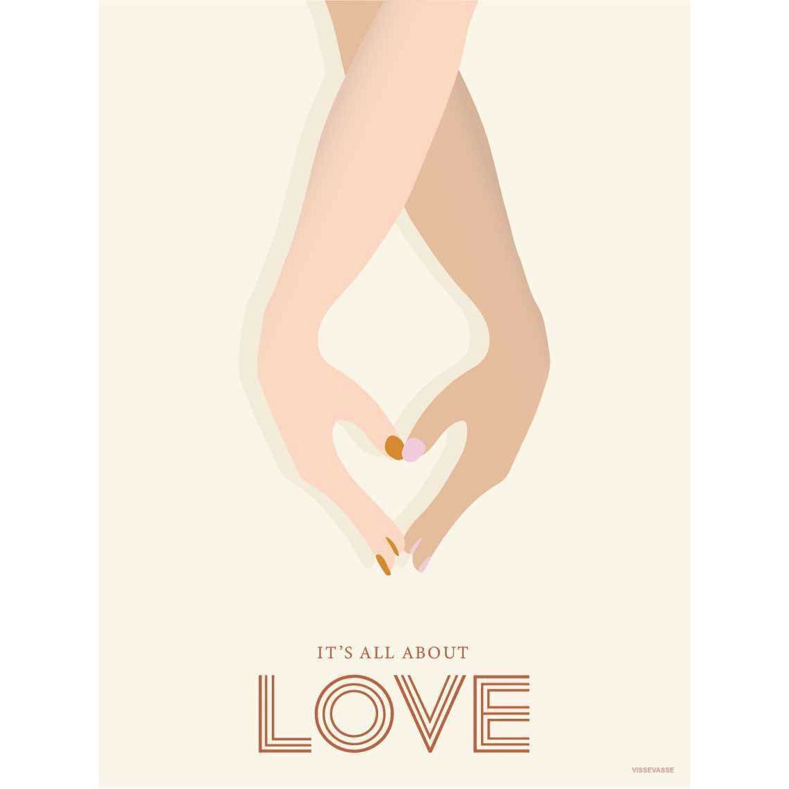 Vissevasse It's All About Love Plakat, 50X70 Cm