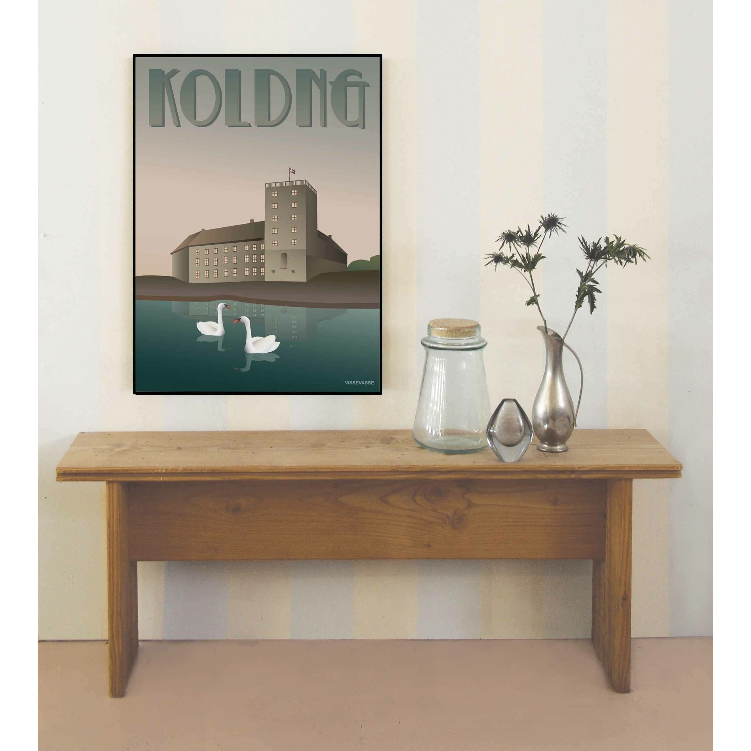 Vissevasse Kolding koldinghus affisch, 50x70 cm