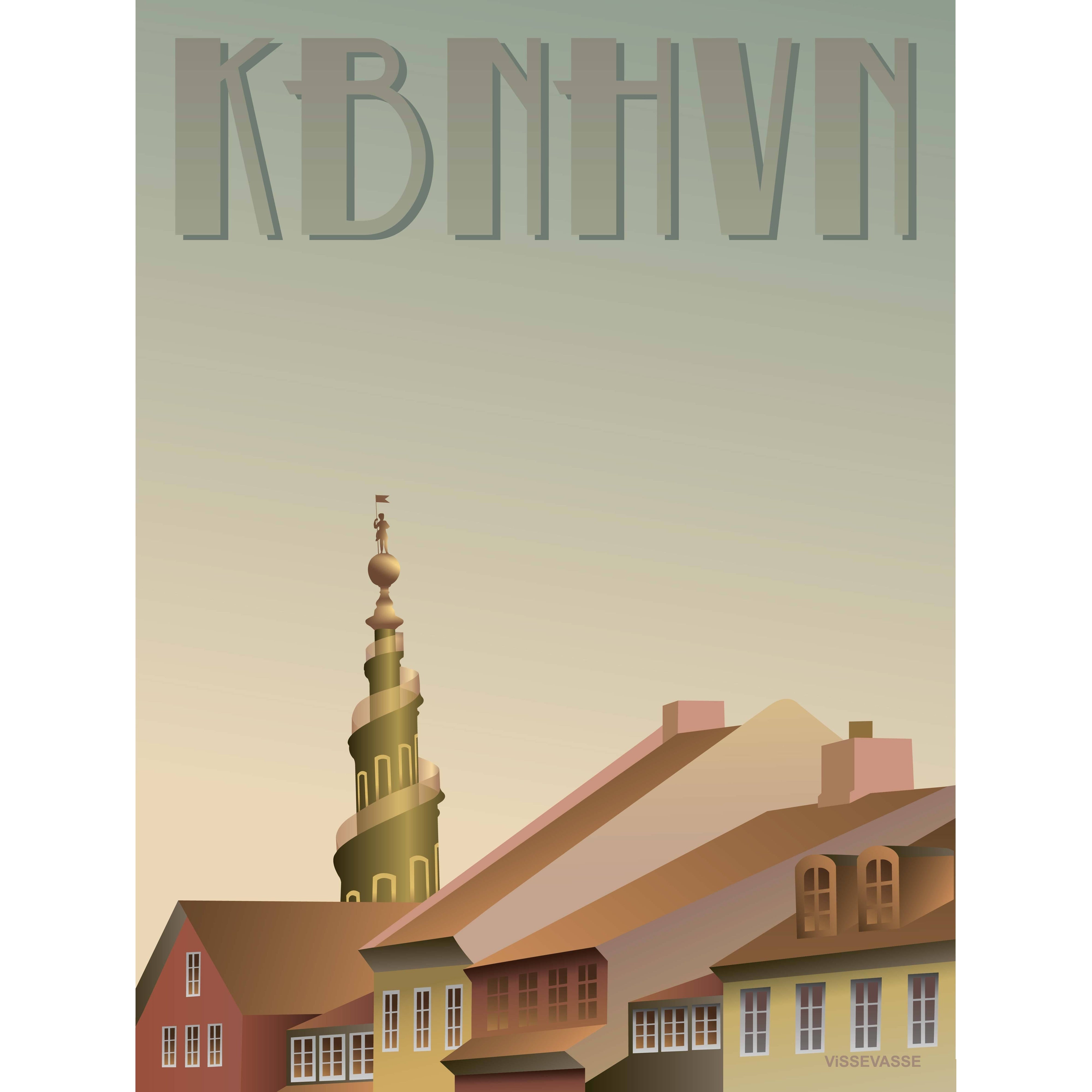Vissevasse Köpenhamn Christianshavn -affisch, 15x21 cm