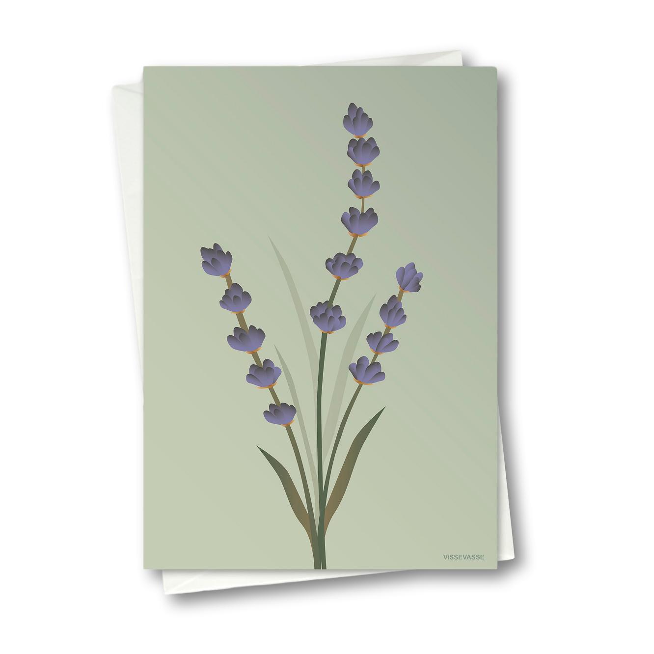 Vissevasse Lavendel Anledningskort, Grøn, 10.5X15 Cm-Kort-Vissevasse-5713138605201-F-2016-052-XS-VIS-Allbuy
