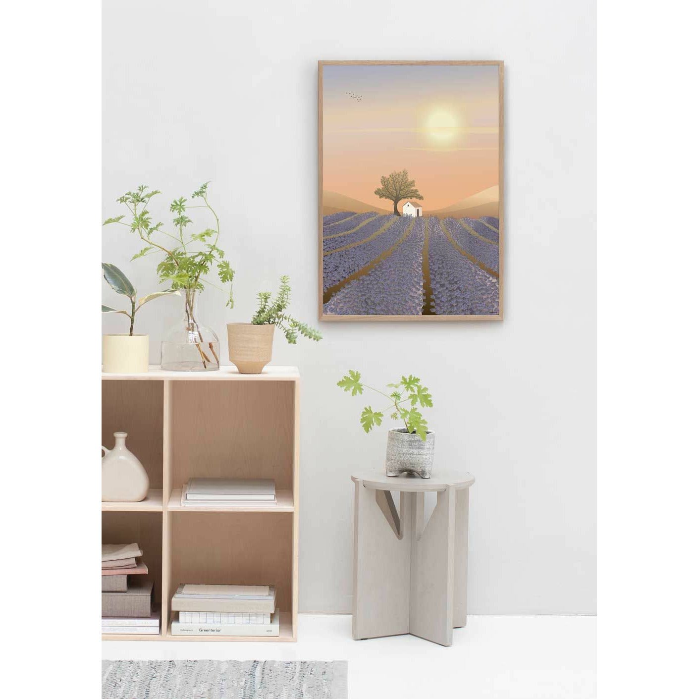 Vissevasse Lavendelfält affisch, 15x21 cm