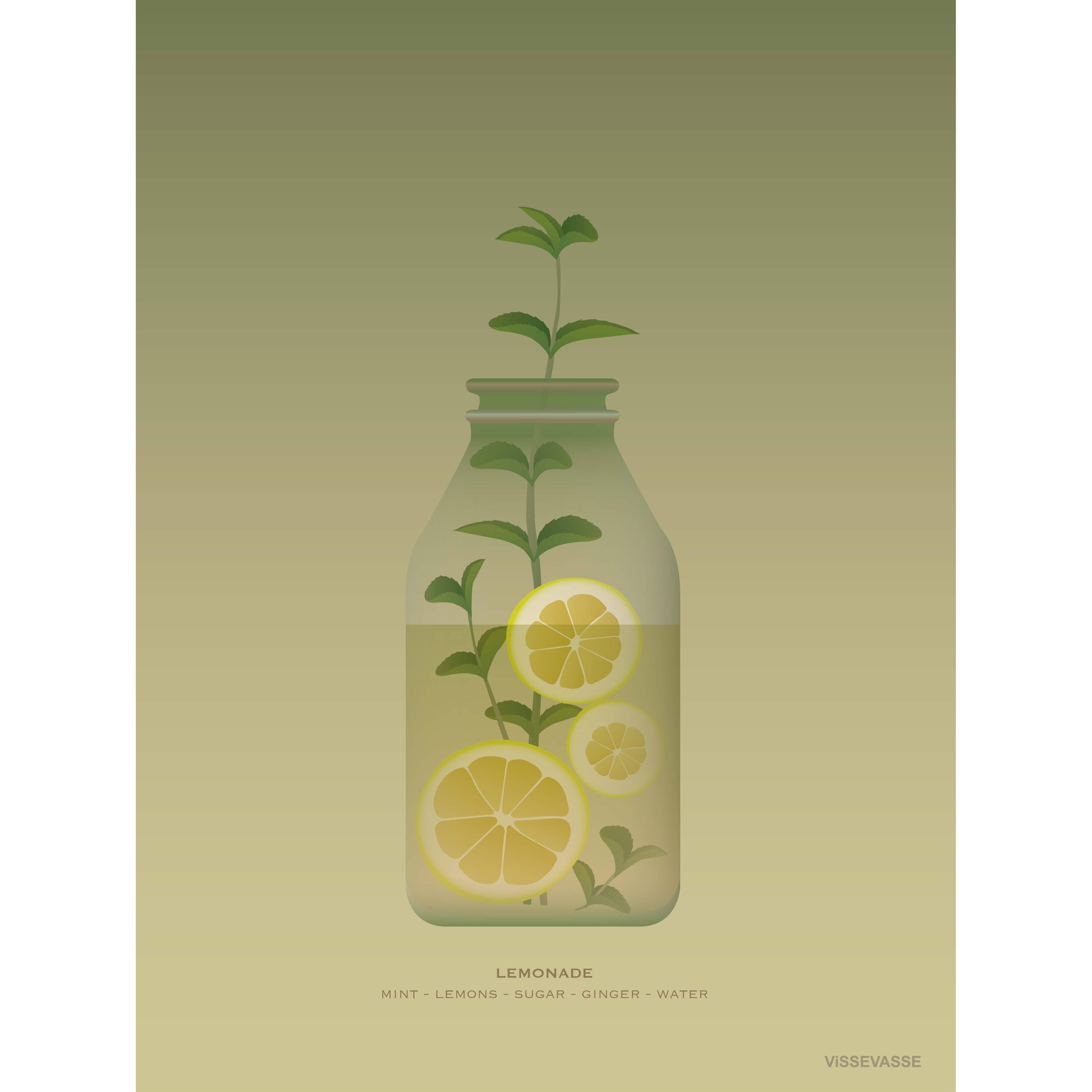 Vissevasse Lemonade Plakat, 15X21 Cm