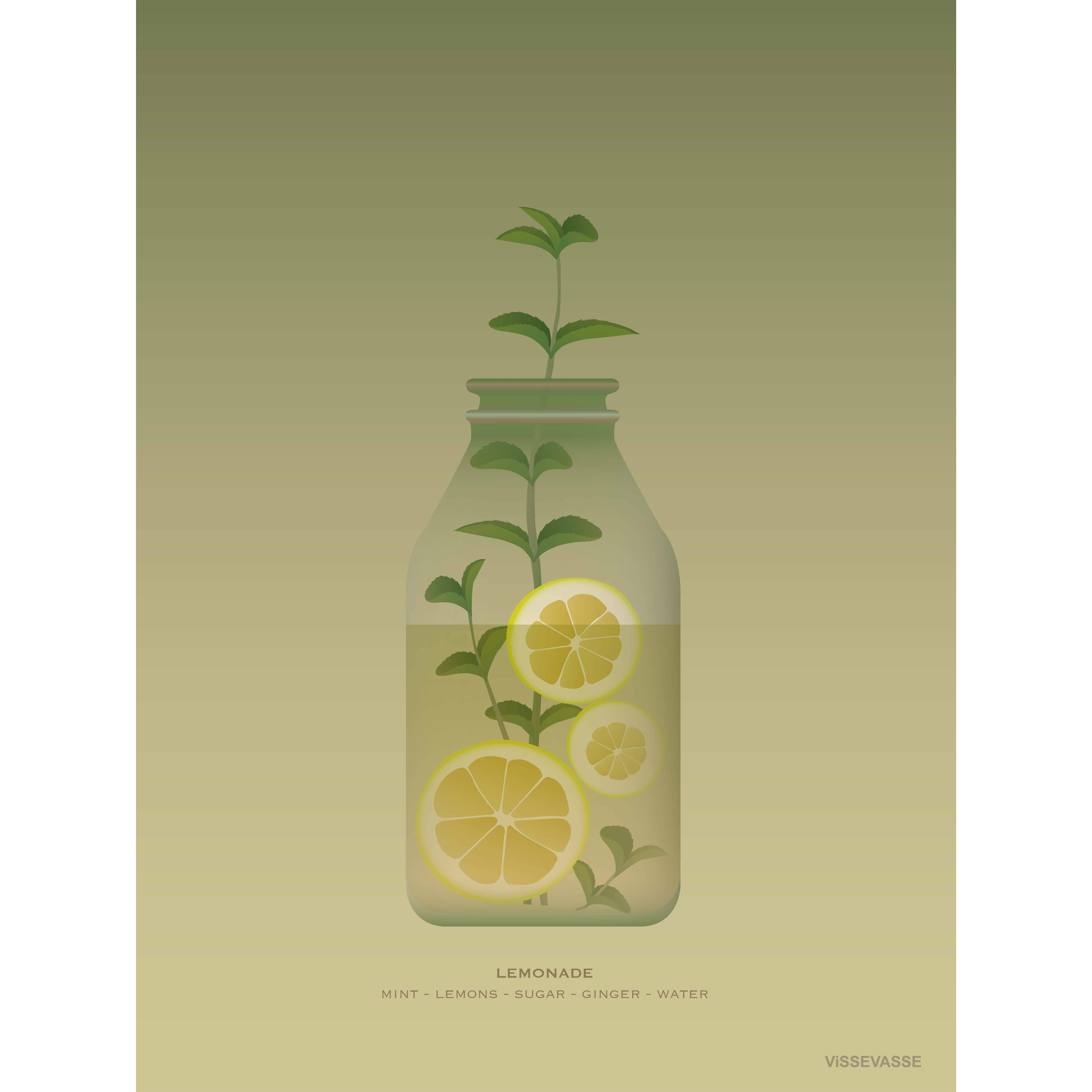 Vissevasse Lemonade Plakat, 30X40 Cm
