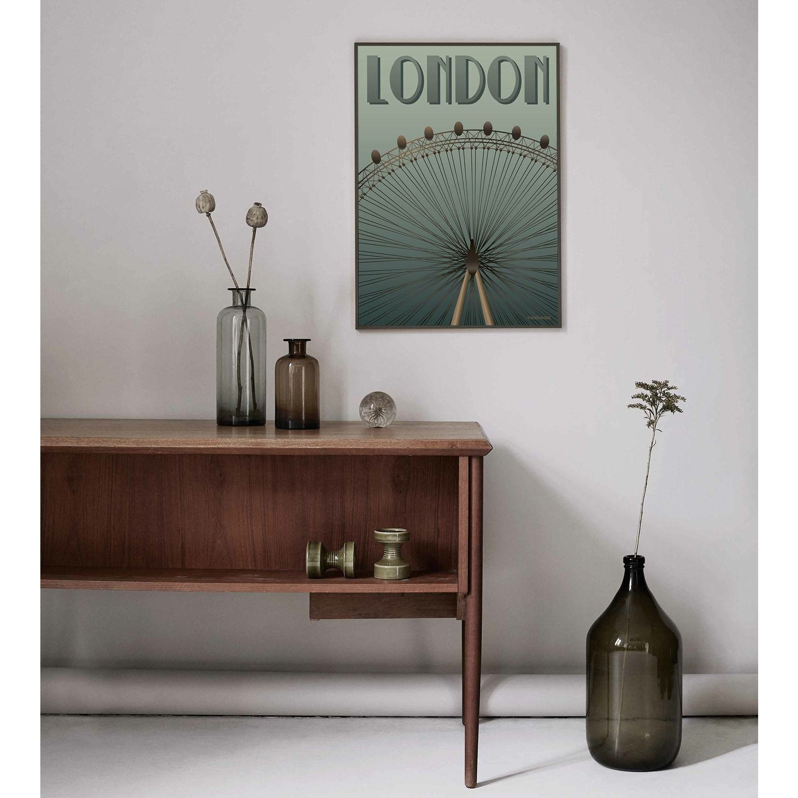 Vissevasse London Eye Poster, 30x40 cm