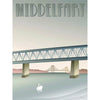 Vissevasse Middelfart Old Bridge -affisch, 15x21 cm